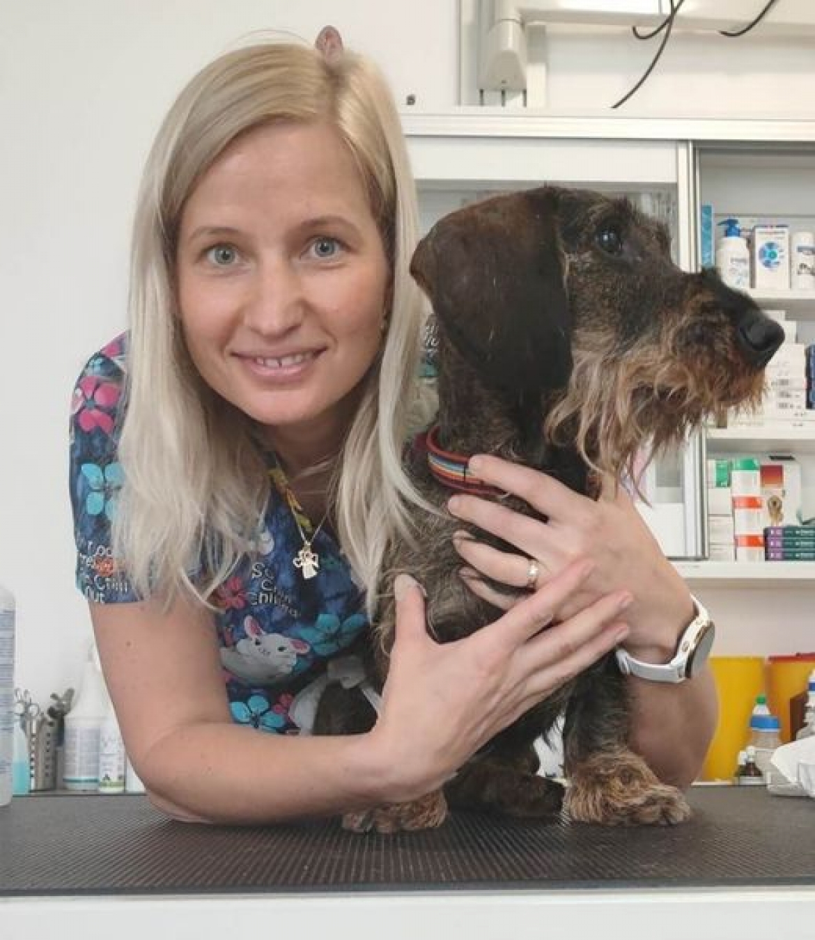 Sám pan velký ochrnutý Ogyšek musel dnes na veterinu k paní doktorce Zuzce